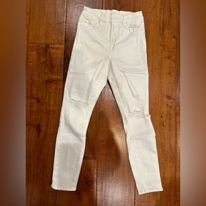 Good American white denim pants
